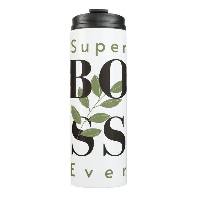 Bouteilles Isothermes Super Boss Jamais Style Minimal Tumbler Thermique (Devant)