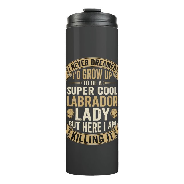 Bouteilles Isothermes Super Cool Labrador Lady Chienne Amoureuse (Devant)