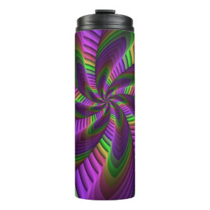 Bouteilles Isothermes Super Énergétique coloré Neon Motif fractal