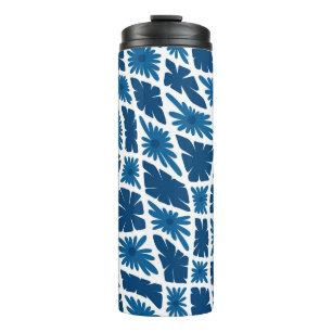Bouteilles Isothermes Super Wavy Trippy 60s Flower Checks Blues