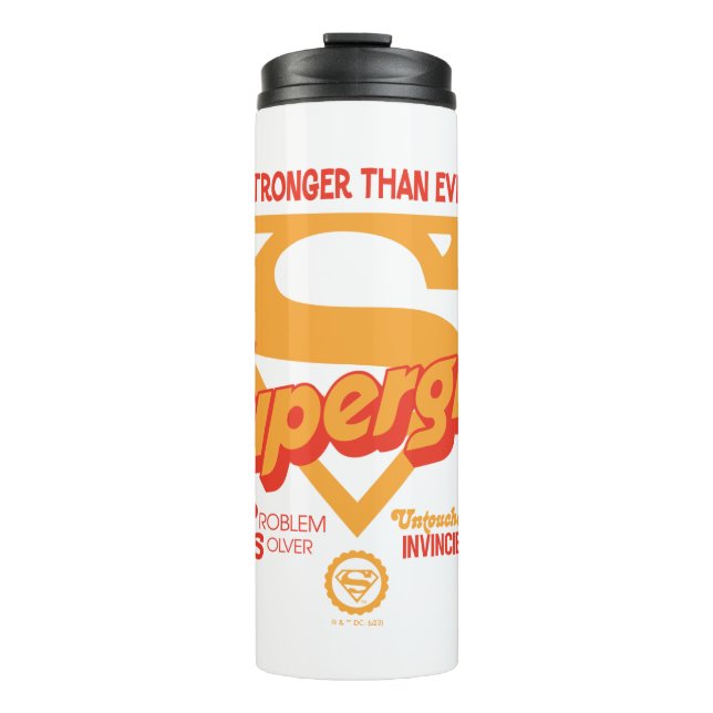 Bouteilles Isothermes Supergirl plus forte que jamais Retro Graphic (Devant)