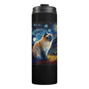 Bouteilles Isothermes Surréalisme Starry Night Himalaya chat