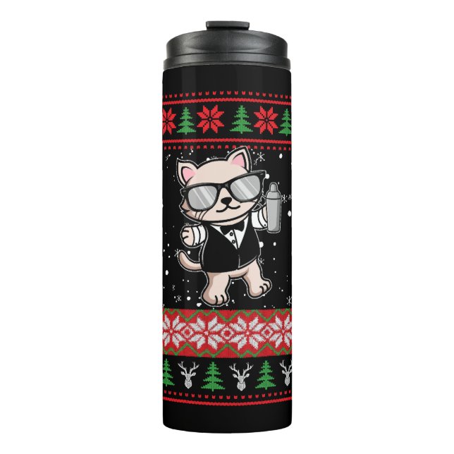 Bouteilles Isothermes Sweater de Barman Ugly Christmas (Devant)