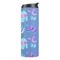 Sweet Cosy Gear hiver Patinage sur glace Aquarelle