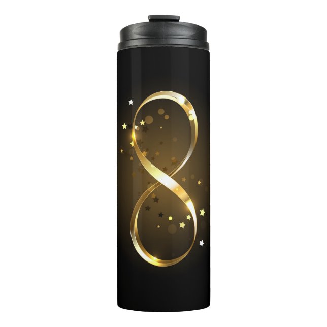 Bouteilles Isothermes Symbole d'infini doré (Devant)