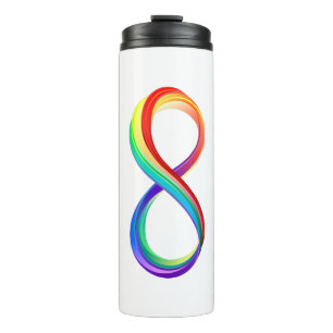 Bouteilles Isothermes Symbole d'infinité arc-en-ciel stratifié