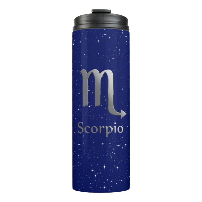 Bouteilles Isothermes Symbole zodiaque pour Scorpio sur le bleu profond  (Devant)