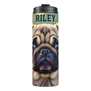 Bouteilles Isothermes T Pug Adorable en Gros Plan Chien Mignon Personn