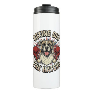 Bouteilles Isothermes T-Shirt Drôle Boxer Chien Boxant les Jaloux Desi