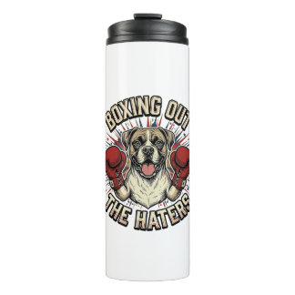 Bouteilles Isothermes T-Shirt Drôle Boxer Chien Boxant les Jaloux Desi
