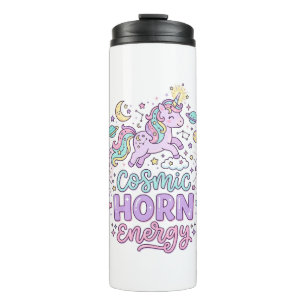 Bouteilles Isothermes T-shirt graphique pastel mignon énergie corne cosm