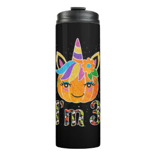 Bouteilles Isothermes T-shirt Licorne Citrouille 3 Ans Design Mignon Ann