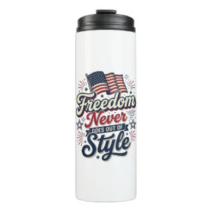 Bouteilles Isothermes T-shirt patriotique Freedom Never Goes Out Of Styl