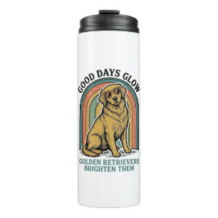 Bouteilles Isothermes T-shirt vintage Golden Retriever Gravure Rétro Chi