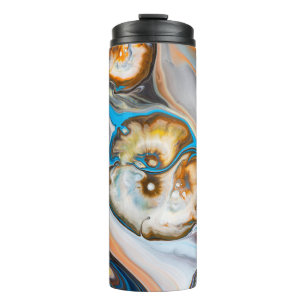 Bouteilles Isothermes Tableau abstrait bleu et blanc