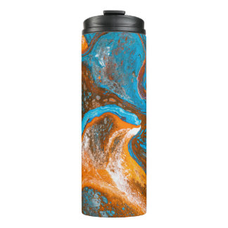 Bouteilles Isothermes Tableau abstrait bleu et marron