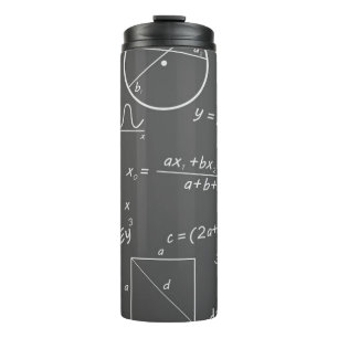 Bouteilles Isothermes Tableau noir gris à motif mathématique