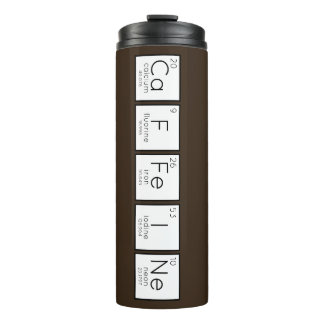 Bouteilles Isothermes Tableau Périodique Brown Caféine Choisir Une Coule