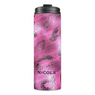 Bouteilles Isothermes Taches de Impression de Léopard Guépard Rose & Noi
