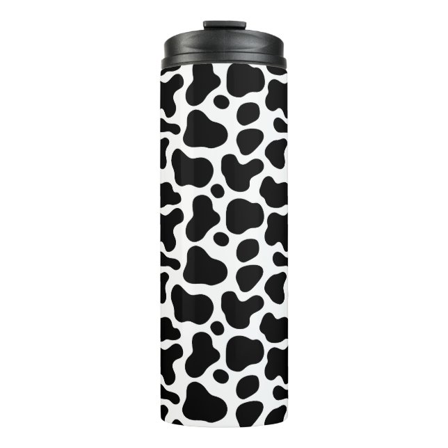 Bouteilles Isothermes taches noires et blanches, motif vache (Devant)