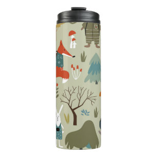 Bouteilles Isothermes Taiga Faune : Motif Vintage pour enfants