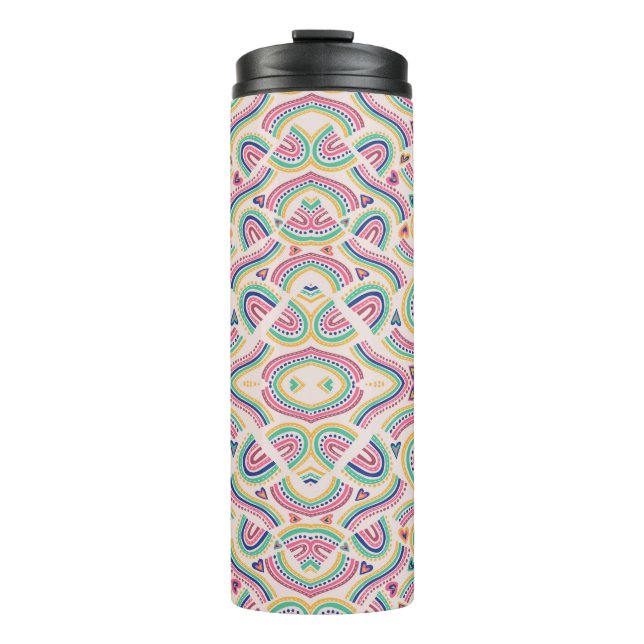 Bouteilles Isothermes Tall, insulated travel mug with intricate  (Devant)