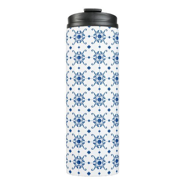 Bouteilles Isothermes Tall, white travel mug with a black lid (Devant)