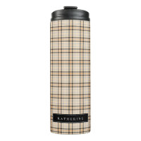 Tan Tartan Plaid Motif