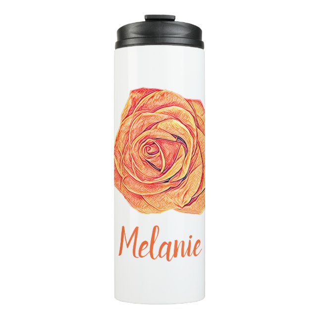 Bouteilles Isothermes Tangérine tropicale inoxydable (Devant)