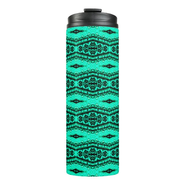 Bouteilles Isothermes Tapis persan ikat vert clair. Ethnique (Devant)