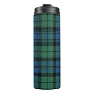 Bouteilles Isothermes Tartan à carreaux verts et bleus du clan Campbell