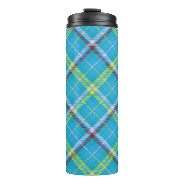 Bouteilles Isothermes Tartan chromé Chevron Plaid texturé en continu (Devant)
