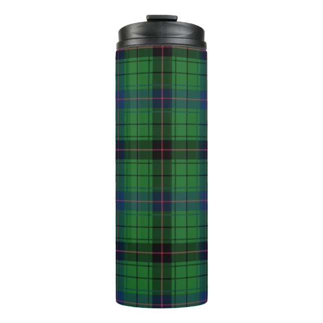 Bouteilles Isothermes Tartan Clan Davidson Plaid Green Black Check (Devant)