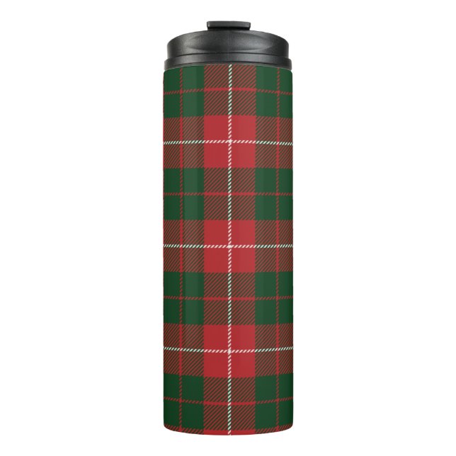 Bouteilles Isothermes Tartan Clan MacKinnon Carreaux Vert Rouge (Devant)