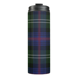 Bouteilles Isothermes Tartan Clan Sutherland Plaid Vert Noir à carreaux