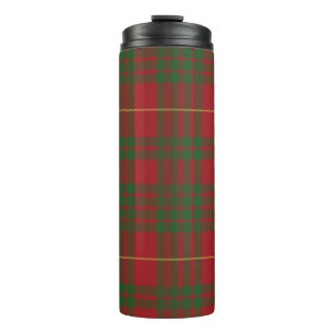 Bouteilles Isothermes Tartan Écossais Clan MacTavish Rouge Vert à carrea