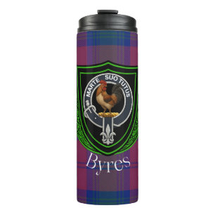 Bouteilles Isothermes Tartan et blason du clan écossais Byres