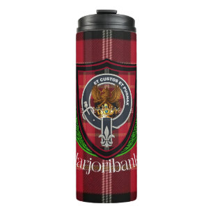 Bouteilles Isothermes Tartan et blason du clan écossais Marjoribanks