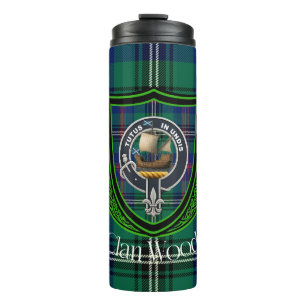 Bouteilles Isothermes Tartan et blason du clan écossais Wood