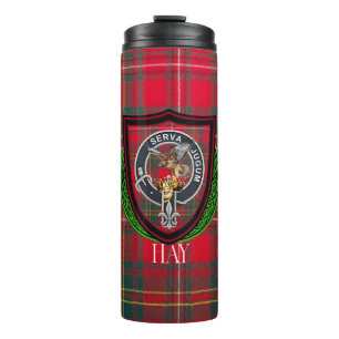 Bouteilles Isothermes Tartan et blason du clan Hay écossais