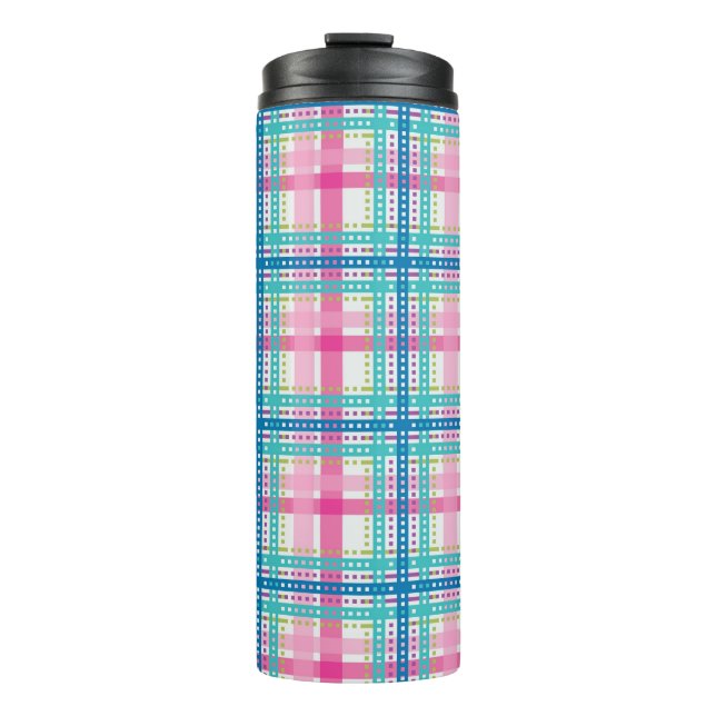 Bouteilles Isothermes Tartan, motif de plaid (Devant)