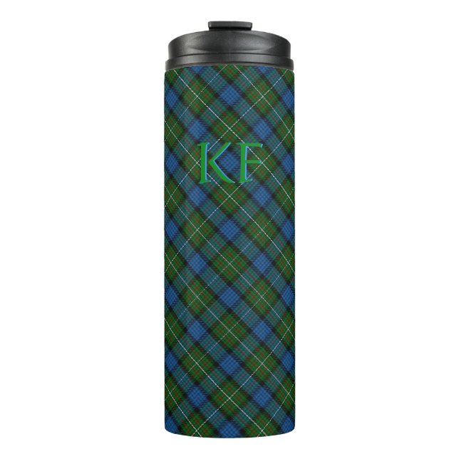 Bouteilles Isothermes Tartan officiel Fergusson avec monogramme / initia (Devant)