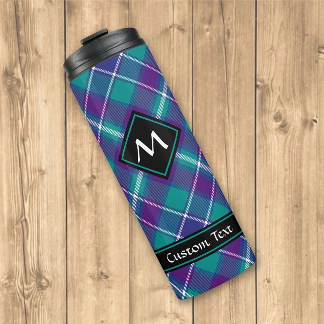 Bouteilles Isothermes Tartan vert de mer, violet et bleu (Créateur téléchargé)