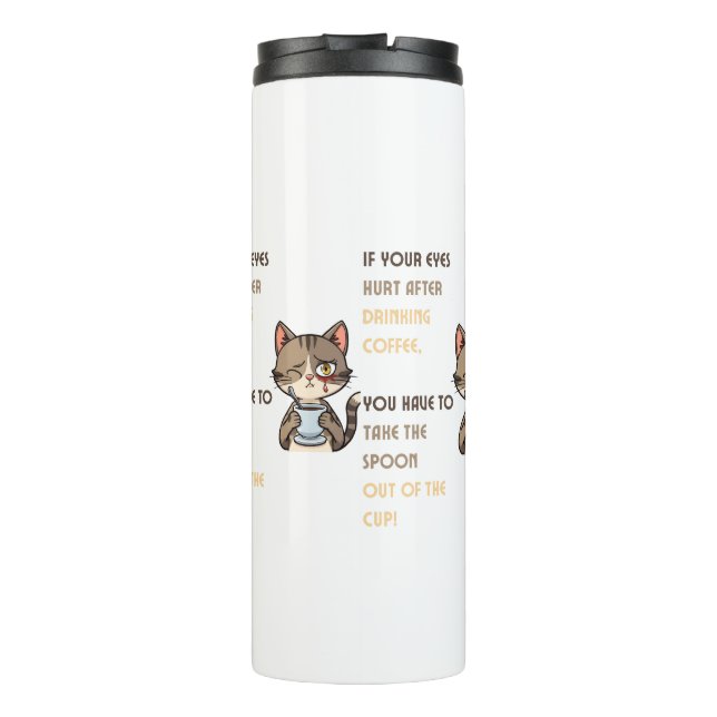 Bouteilles Isothermes Tasse à café Chat Drôle (Dos)