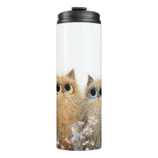 Bouteilles Isothermes Tasse blanche - Chats et Fleurs Adorables