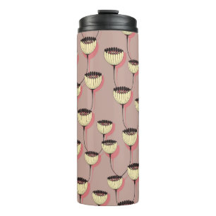 Bouteilles Isothermes tasse d'automne fleurs sans soudure motif en brun