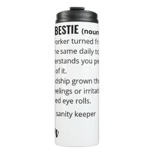 Bouteilles Isothermes Tasse de café glacé de meilleure amie au travail,