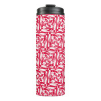 Tasse de voyage à illusion d'optique – Rouge et Bl