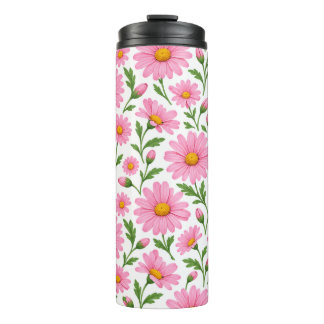 Bouteilles Isothermes Tasse de voyage à motif botanique floral Daisy ros