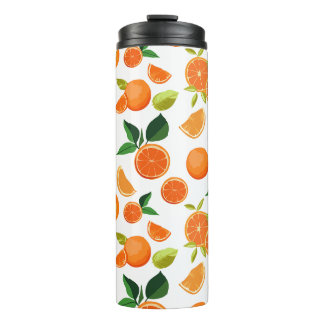 Bouteilles Isothermes Tasse de voyage à motif de citrus orange | Tumbler